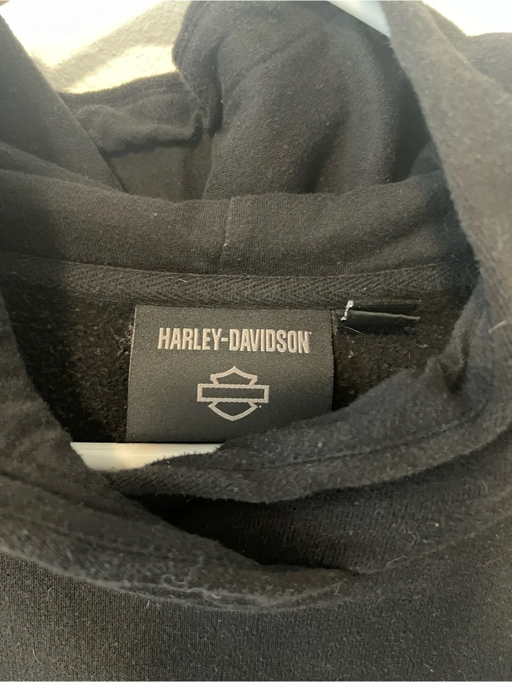 Harley-Davidson Black Pullover Hoodie with Patch Logo